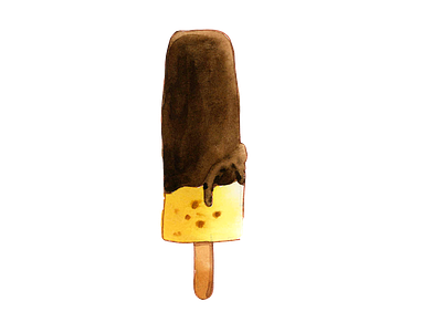 ice cream watercolor element