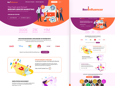 Influencer Marketing Web Design ui design web design website design