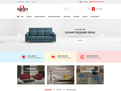 Furniture Website Design ecommerce furniture landing page shopping ui web design