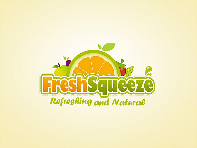 Fresh Squeeze design drinks energy drink fruits graphic design juices logo