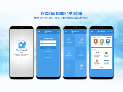 RevSocial - Mobile App Design