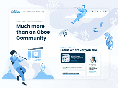 MusicBayside classicalmusic content education elearning figma lessons mobileapp mobiledesign music oboe onlineeducation onlineeducationplatform ui uidesign userexperience userinterface ux uxdesign video webdesign