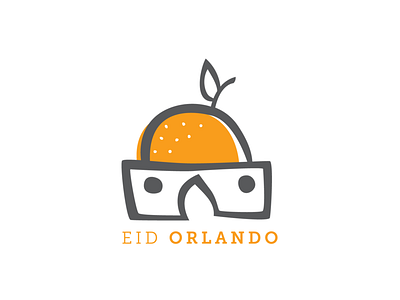 Eid Orlando Logo eid illustrative logo logo design mosque muslim orange county orlando