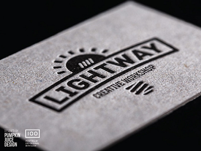 Letter Press Business Card for LightWay business card card design graphic design lamp letter press letterpress light light bulb logo logotype