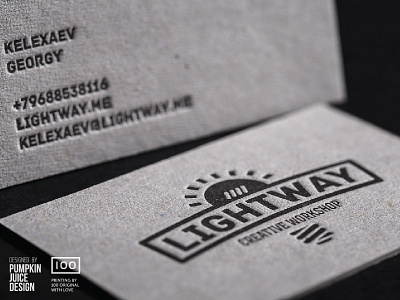 Letter Press Business Card for LightWay