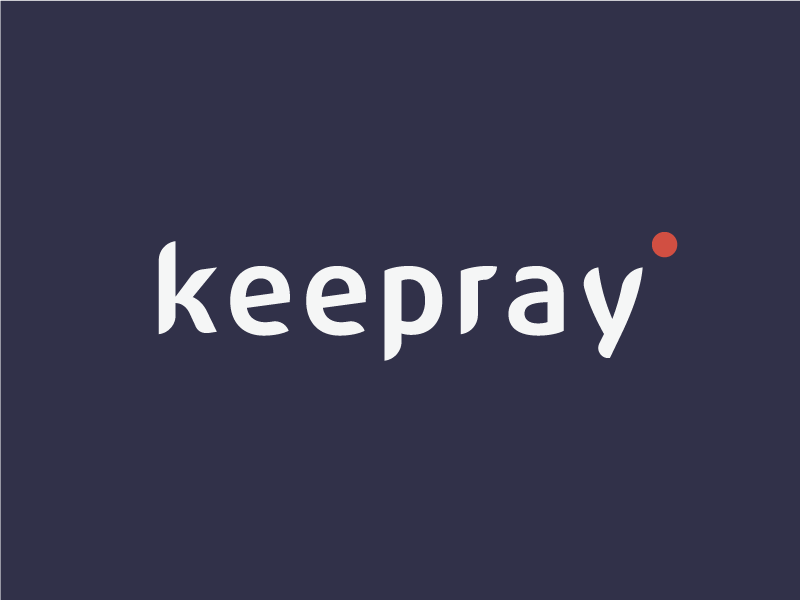 Keepray Logo brand branding company dot font logo identity lighting design logo logotype minimal red dot sign simple