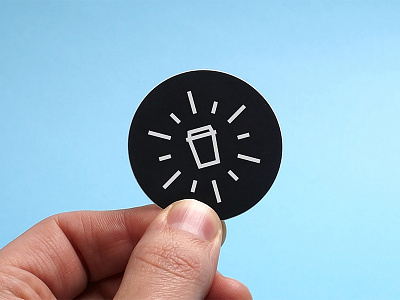 Voskhod Sticker branding coffee cup icon identity label logo morning pictogram sticker sun sunrise