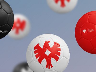 FFKR balls 2 ball bird black branding design eagle football icon identity kyrgyzstan logo logotype rebranding red sign soccer sport symbol white