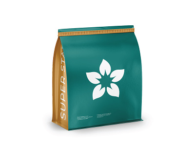 Star Food Delivery Package bag branding delivery flower gold green healthy healthy food identity logo logotype package sign star symbol