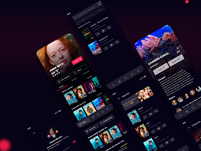 Mobile app about news from movies and series app. film films interface interfacedesign mobile mobile ui netflix news rating series shows ui uxdesign