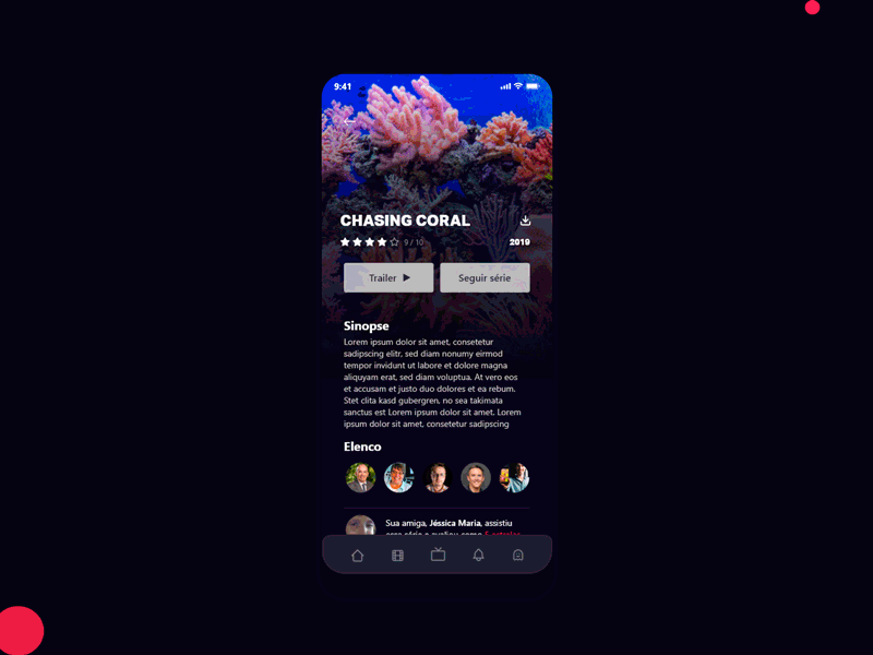 Mobile App - about serie app cast comments film films interface interfacedesign mobile mobile ui netflix news rating series shows ui ux uxdesign