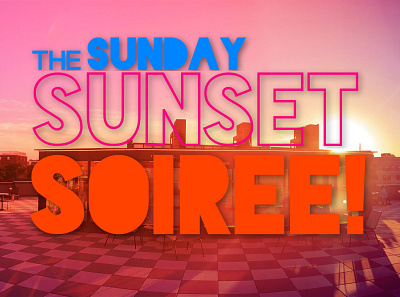 Sunset Soiree Teaser Poster branding design graphic design illustration motion graphics