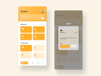 Smart Home Device App Design app design ui