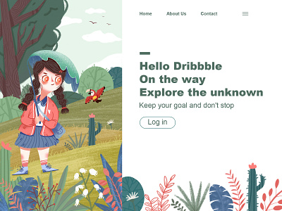 Hello Dribbble design illustration