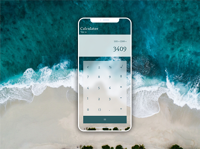 Calculator UI Design 004 art beach calculator clean color dailyui figma inspiration instagram post iphone math number summer ui ui design uiux ux