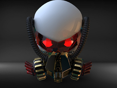 punk skull c4d