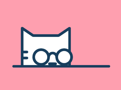 Snap! {gif} 2d ae animation camera cat gif glasses illustration loop simpel snapshot sneaky