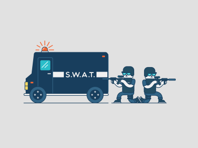 Swat {gif} 2d ae animation cat cats character flat gif illustration loop swat weapons