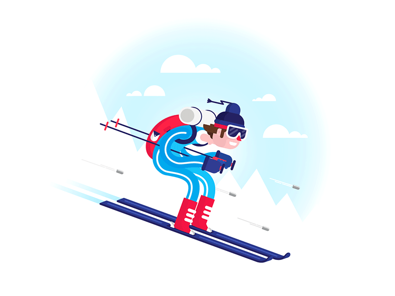 Ski scene by Markus Magnusson on Dribbble
