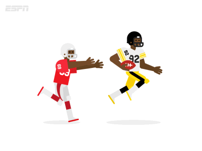 The Longest Yard motion graphics motion super bowl nfl character flat run cycle espn animation after effects vector football