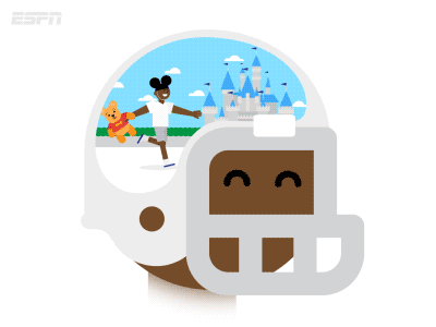 Daydreaming animation football after effects super bowl nfl run cycle motion espn flat vector character disneyland