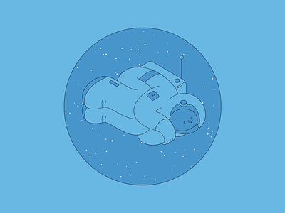 snooze after effects astronaut character animation cosmos space