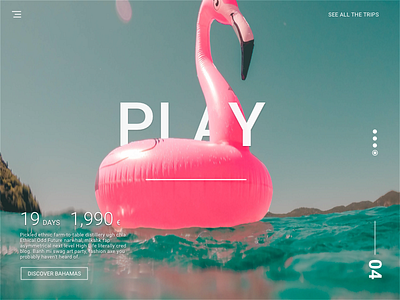 Travel Concept Landing Page - Play landing page parallax ui website