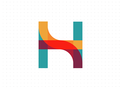 H Lettermark branding colour pallete design graphic design h identity junior designer lettermark logo logo a day poster red