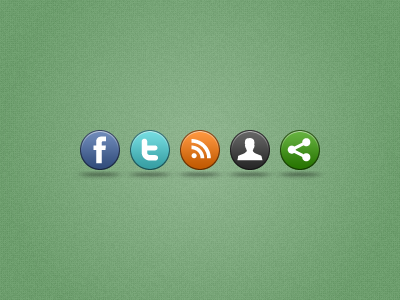 Social Icons fireworks green icons social