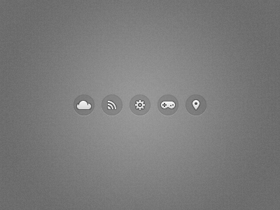 Sidebar Icons cloud fireworks game gear icons marker rss