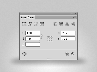 Fireworks Transform Panel v2.5 adobe fireworks owl transform vector