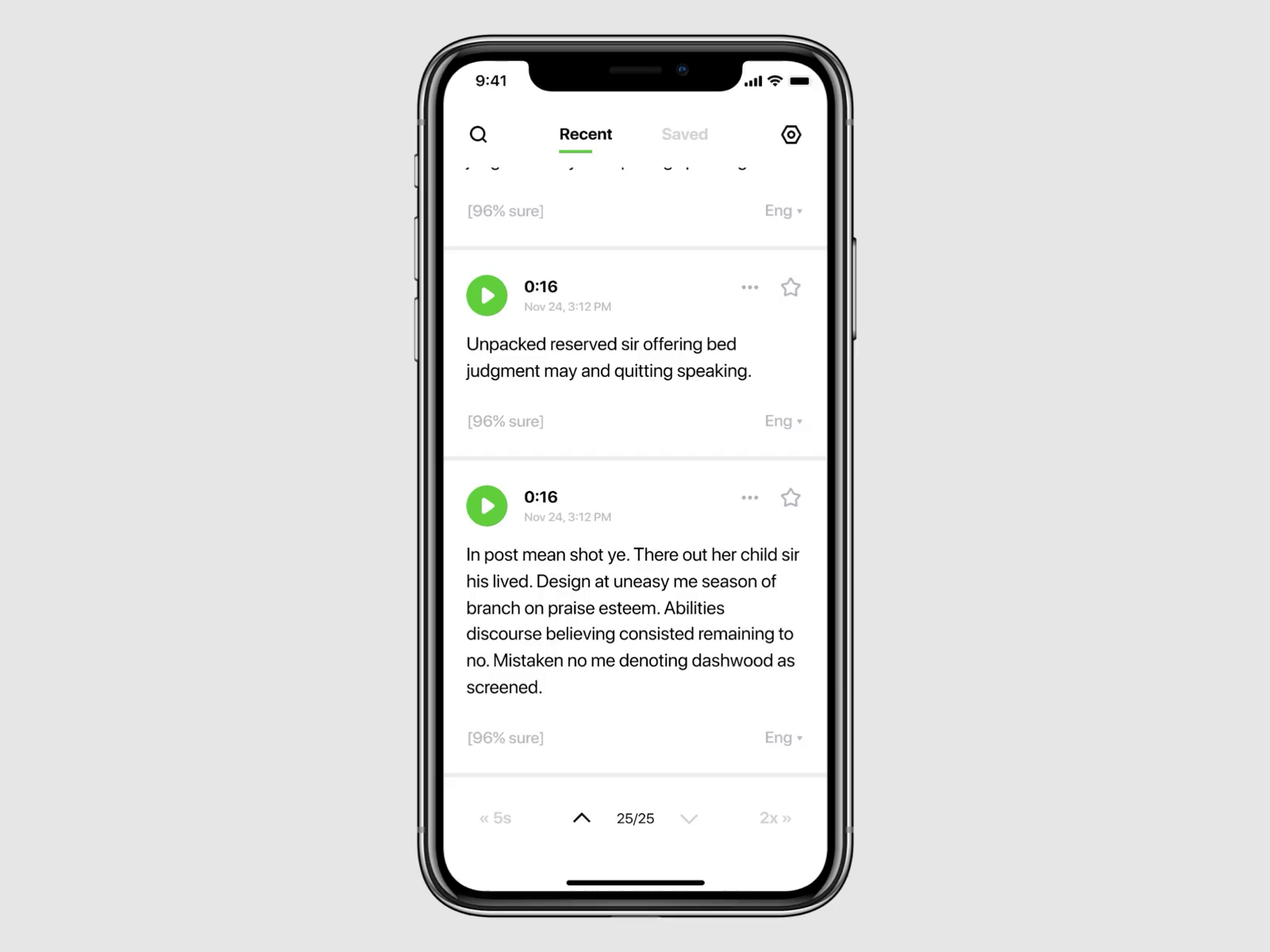 Voice to text app navigation concept by mike marked on dribbble