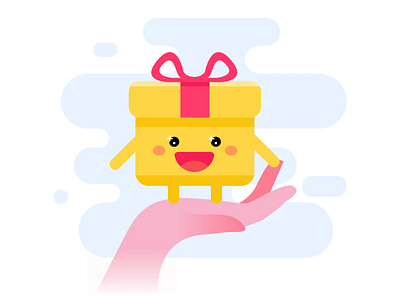 Happy Gift Animation animation animation 2d character clean design flat illustration minimal vector