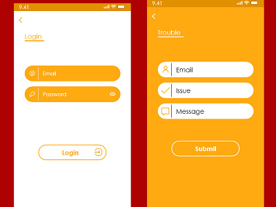 Login Screen & Trouble Screen
