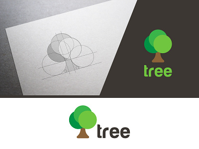 Tree Logo adobe illustrator circle grid clean earth earthy eco golden ratio gradient green icon logo logodesign minimalist simple simplicity tree vector