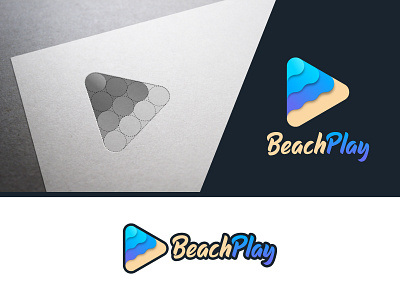 BeachPlay Logo adobe illustrator beach blue circle grid clean earthy golden ratio gradient icon logo logodesign minimalist ocean play sea simple simplicity vector