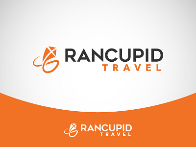 Rancupid Logo brand branding drawing fly fun gradient holiday icon illustration kite logo logodesign play simple symbol travel vacation vector