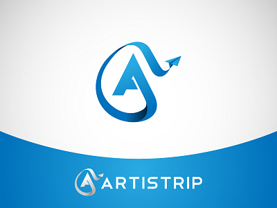 Artistrip Logo adobe illustrator airplane art gradient icon letter letterform lettermark logo logo design logodesign logotype paper plane travel trip type vacation vector vlog