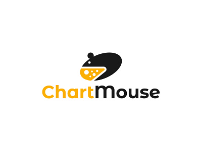 Chart Mouse Logo adobe illustrator animal black cart cheese clean icon logo logodesign minimalist mouse pie chart simple statistic vector yellow