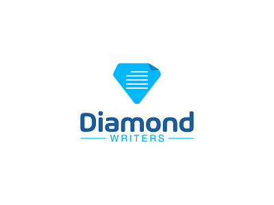 DiamondWriters book diamond diamonds icon jewelry logo logodesign minimalist paper pen simple vector words writer writers