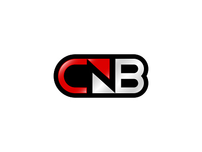 CNB bearing icon lettermark logo logodesign minimalist monogram negativespace red simple typography vector white wordmark