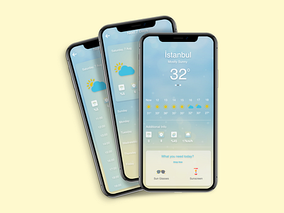 Weather App design mobile app ui weather app