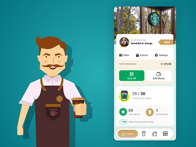 Starbucks App Redesign design homepage mobile app ui