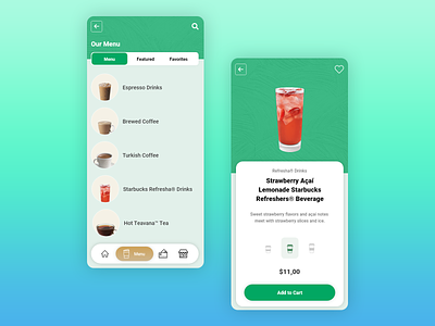 Starbucks App Redesign #2 design mobile mobile app ui