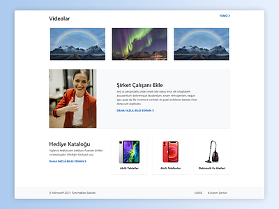 Web Site: Project for Microsoft Partner design homepage ui web design