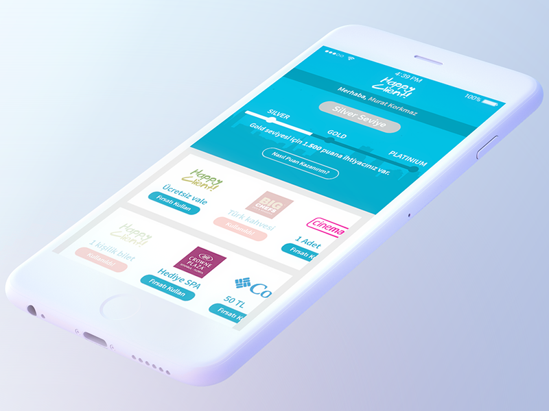Mobile Loyalty App(Homepage) mobile application loyalty project gamification