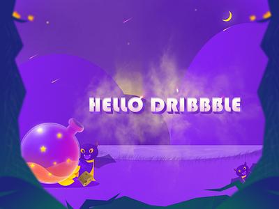 Hello Dribbble illustration