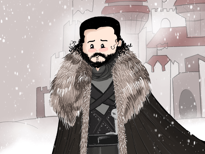 Jon Snow winter design daily illustration designer bangalore illustration illustrated got art game of thrones jon snow