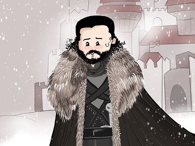 Jon Snow bangalore daily illustration design designer game of thrones got art illustrated illustration jon snow winter