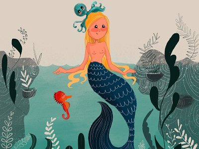 Mermaids are real? aquatic art bangalore illustration mermaid mermay procreate